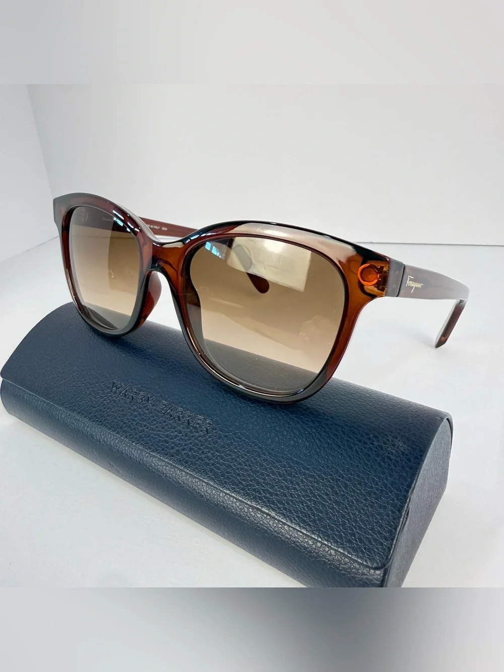 Salvatore Ferragamo SF834S Crystal Brown Cateye Sunglasses